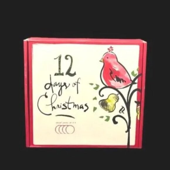 Lenox 12 Days of Christmas Porcelain Dessert Plates set of 4 NIB - Picture 10 of 11